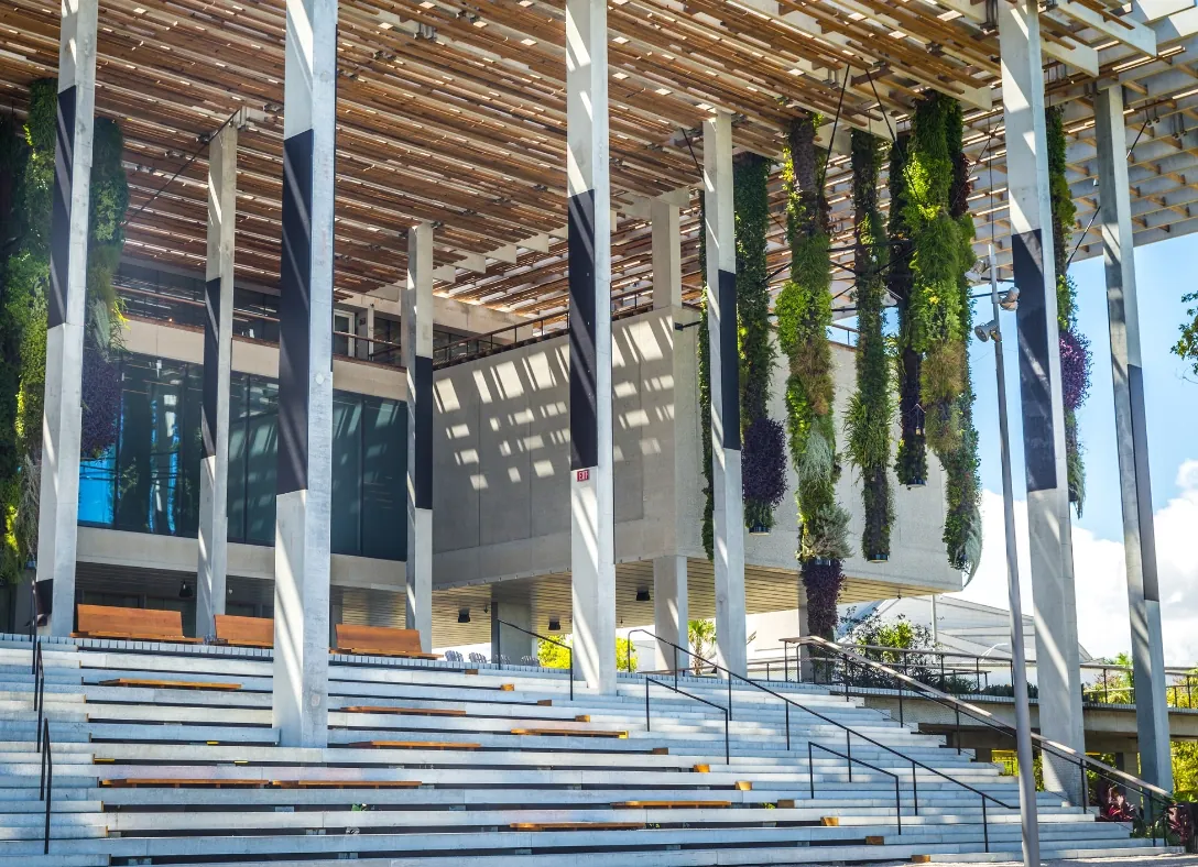 exterior of Pérez Art Museum Miami (PAMM); supported by county commissioners and Miami Dade County department