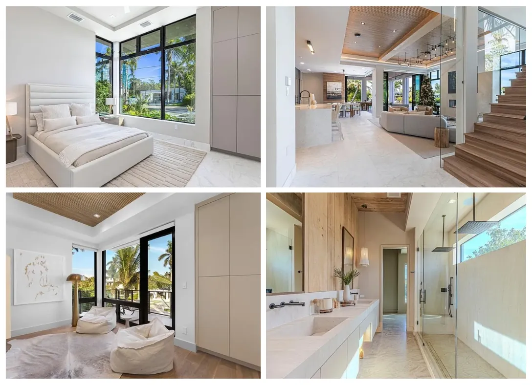 A contemporary home in the Naples area alongside other community developments homes on the market