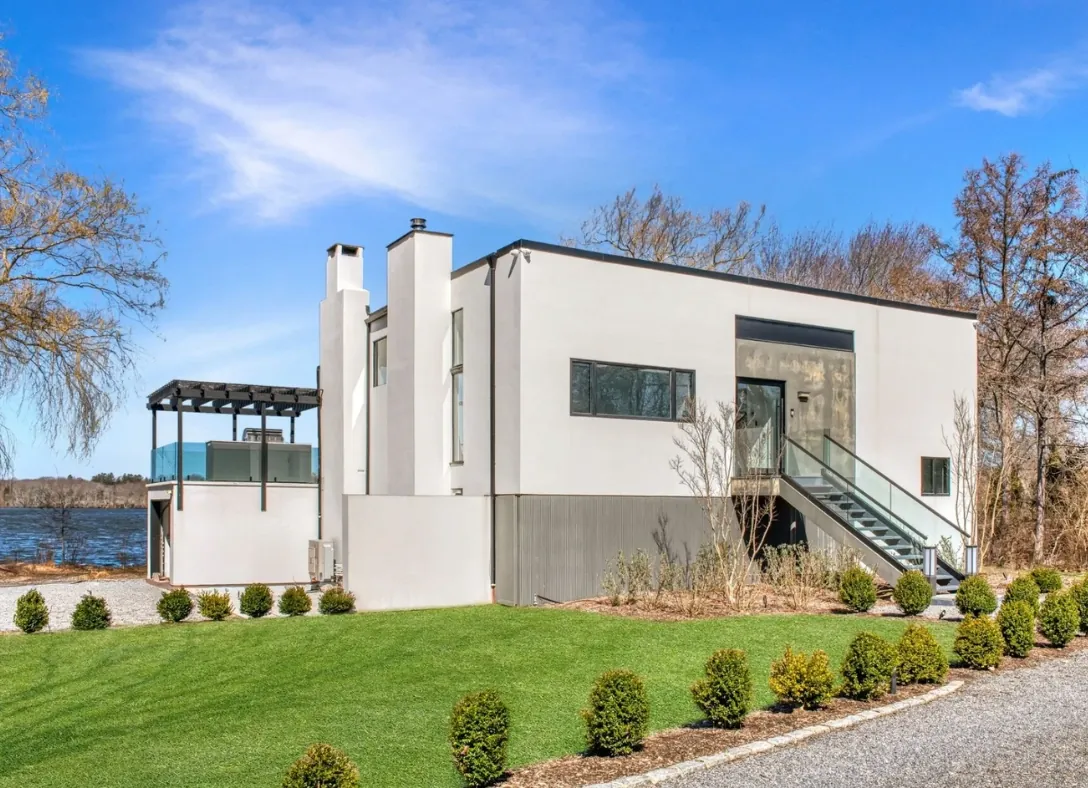 check Zillow for the price of this beautiful contemporary meets Mediterranean Hamptons home