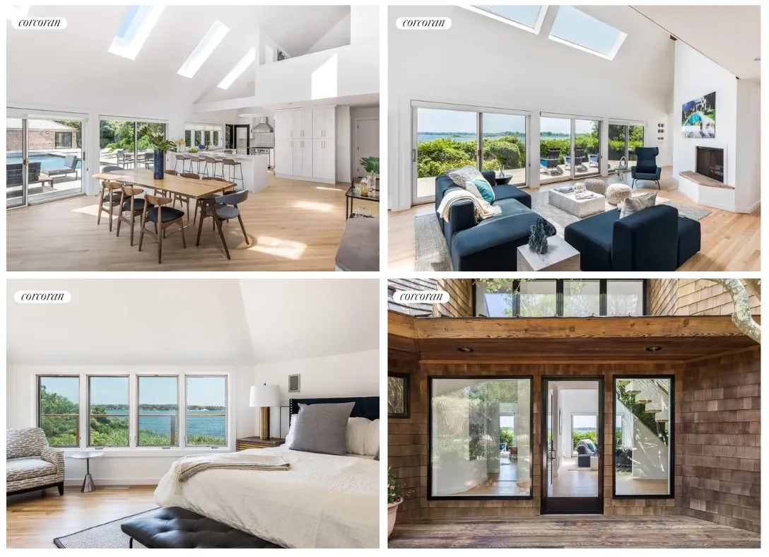 mix of clean lines and natural materials creates